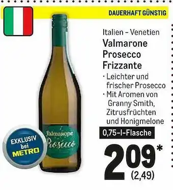 METRO Italien - Venetien Valmarone Prosecco Frizzante Angebot