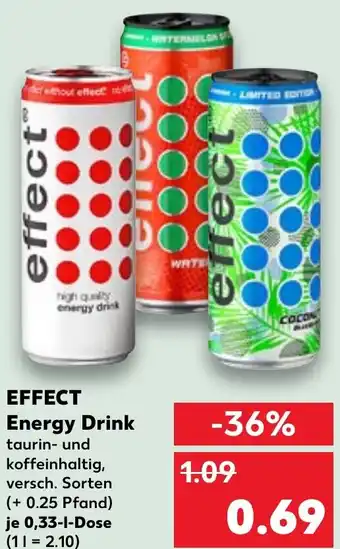 Kaufland EFFECT Energy Drink 0,33 L Dose Angebot