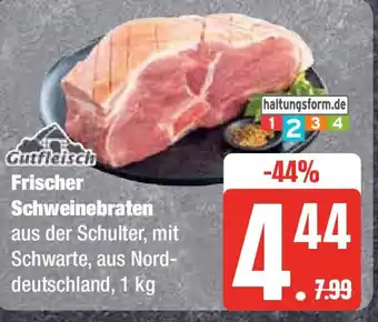 Edeka Gutfleisch Frischer Schweinebraten aus der Schulter, mit Schwarte, 1 kg Angebot