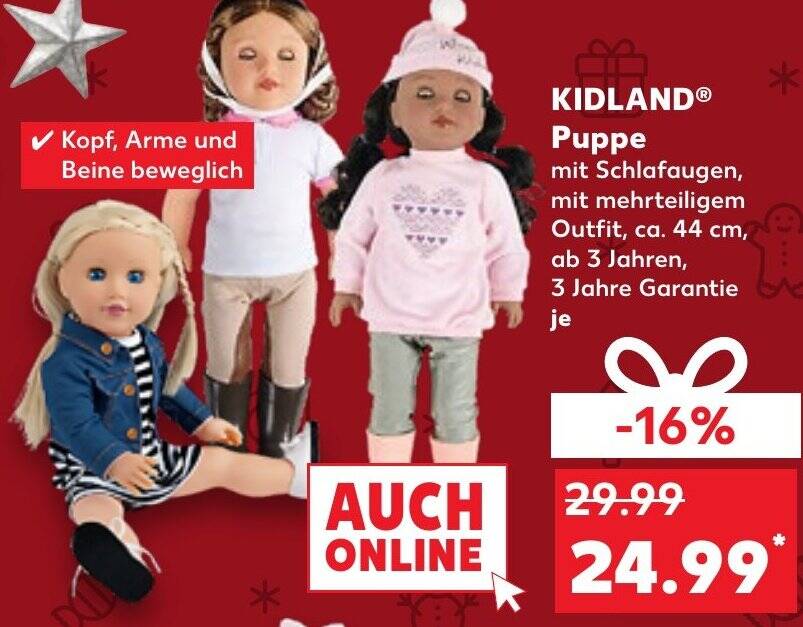 Kidland KIDLAND Puppe Angebot bei Kaufland