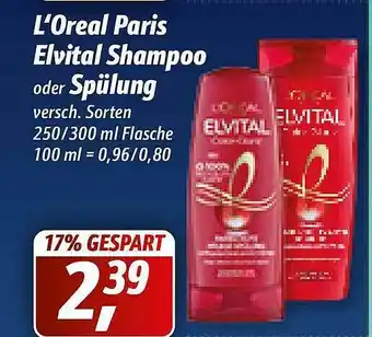 Simmel L'oréal Paris Elvital Shampoo Oder Spülung Angebot