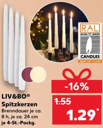 Kaufland LIV&BO Spitzkerzen 4-St. Packg. Angebot