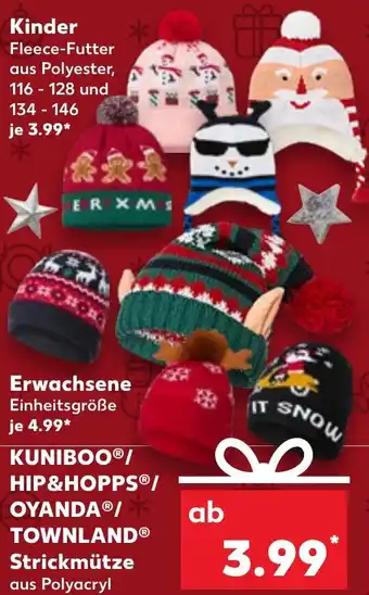 Kaufland KUNIBOO/ HIP&HOPPS/ OYANDA/ TOWNLAND Strickmütze Angebot