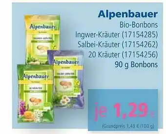 Apotal Alpenbauer Bio-bonbons Angebot