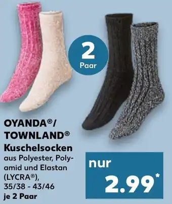 Kaufland OYANDA/ TOWNLAND Kuschelsocken 2 Paar Angebot