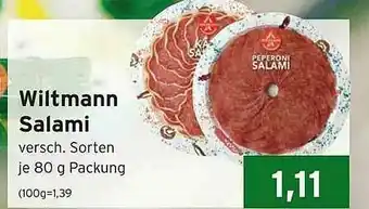 CAP Markt Wiltmann Salami Versch. Sorten Angebot