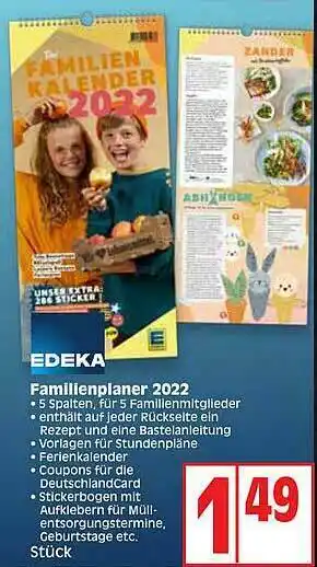 Edeka Familienplaner 2022 Edeka Angebot