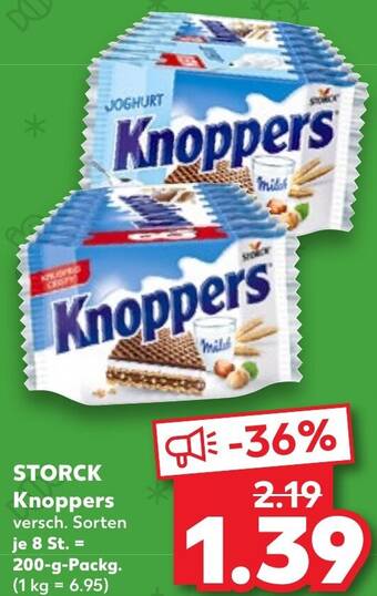 Kaufland STORCK Knoppers 200 g Packg. Angebot