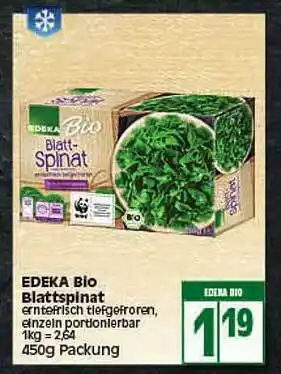 Elli Markt Edeka Bio Blattspinat Angebot