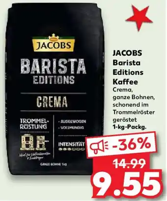 Kaufland JACOBS Barista Editions Kaffee 1 kg Packg. Angebot