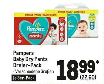 METRO Pampers Baby Dry Pants Dreier-pack Angebot