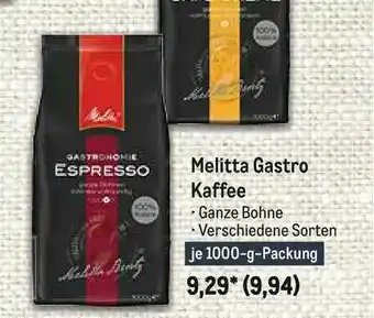 METRO Melitta Gastro Kaffee Angebot