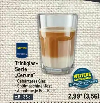 METRO Trinkglas-serie „ceruna” Metro Professional Angebot