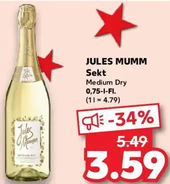 Kaufland JULES MUMM Sekt 0,75 L-Fl. Angebot