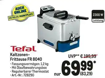 METRO Tefal Kaltzonen-fritteuse Fr 8040 Angebot