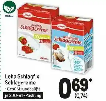 METRO Leha Schlagfix Schlagcreme Angebot