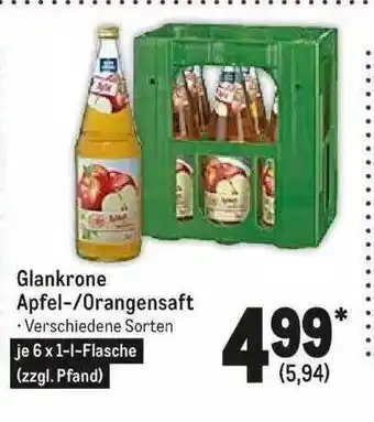 METRO Glankrone Apfel- Orangensaft Angebot