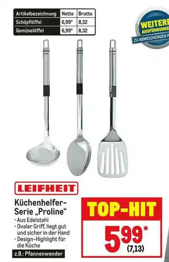 METRO Leigheit Küchenhelfer-serie „proline” Angebot