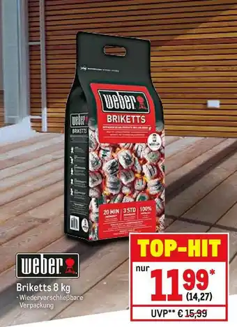 METRO Briketts 8 Kg Weber Angebot