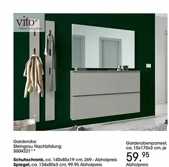 Möbel Martin Garderobenpaneel, Schuhschrank, Spiegel Angebot