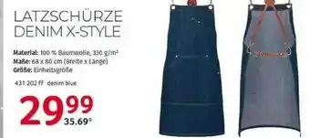 Selgros Latzschürze Denim X-style Angebot