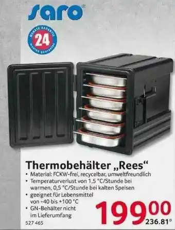 Selgros Thermobehälter „rees” Angebot