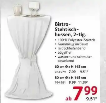 Selgros Bistro-stehtisch-hussen 2-tlg Angebot