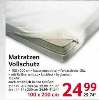 Selgros Matratzen Vollschutz Angebot