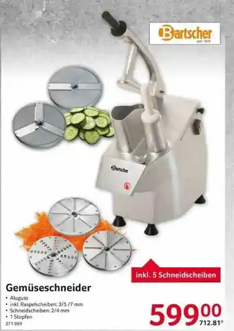 Selgros Gemüseschneider Bartscher Angebot