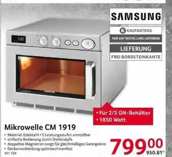 Selgros Mikrowelle Cm 1919 Samsung Angebot