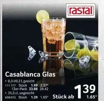 Selgros Casablanca Glas Rastal Angebot