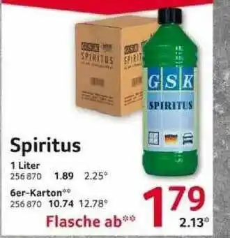 Selgros Spiritus Angebot