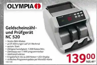 Selgros Geldscheinizähl- Und Prüfgerät Nc 520 Olympia Angebot