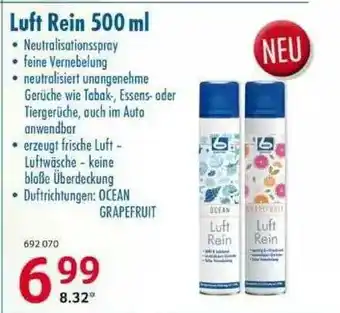 Selgros Luft Rein 500ml Angebot