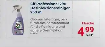 Selgros Cif Professional 2in1 Desinfektionsreiniger 750 Ml Angebot