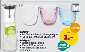 PENNY Karaffe oder Trinkglas Angebot