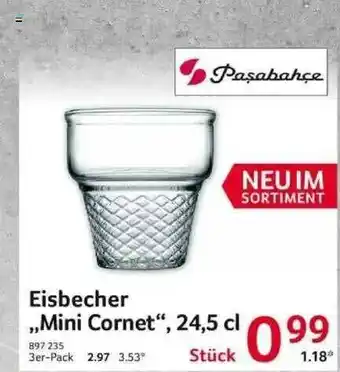 Selgros Eisbecher „mini Cornet” Pasabahce Angebot