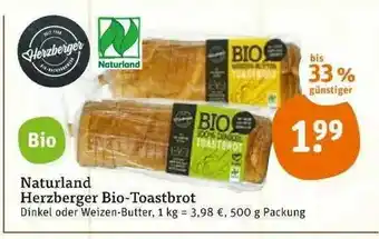 tegut Naturland Herzberger Bio-toastbrot Angebot