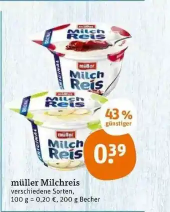 tegut Müller Milchreis Verschiedene Sorten Angebot