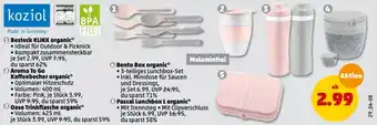 PENNY Koziol Besteck Klikk organic, Aroma To Go Kaffeebecher organic, Bento Box organic oder Pascal Lunchbox L organic Angebot