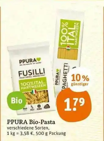 tegut Ppura Bio-pasta Verschiedene Sorten Angebot