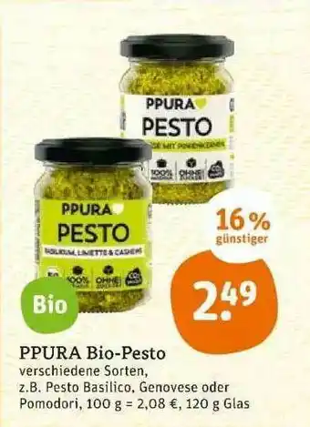 tegut Ppura Bio-pesto Verschiedene Sorten Angebot