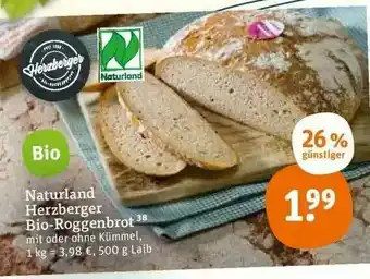 tegut Naturland Herzberger Bio-roggenbrot Mit Oder Ohne Kümmel Angebot