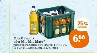 tegut Mio Mio Cola Oder Mio Mio Mate Verschiedene Sorten Angebot