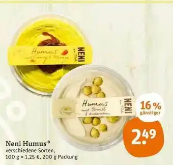 tegut Neni Humus Verschiedene Sorten Angebot