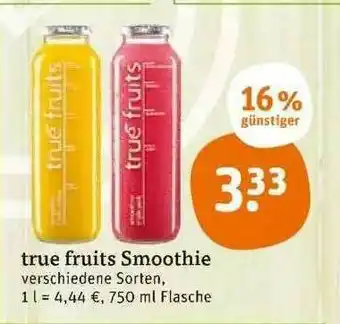 tegut True Fruits Smoothie Verschiedene Sorten Angebot