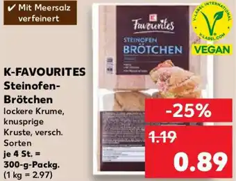 Kaufland K-FAVOURITES Steinofen Brötchen 300 g Packg. Angebot