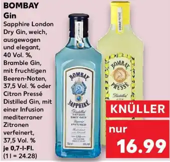 Kaufland BOMBAY Gin 0,7 L-Fl. Angebot