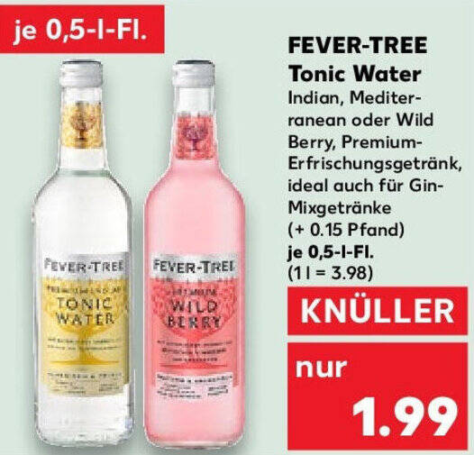 FEVERTREE Tonic Water 0,5 LFl. Angebot bei Kaufland