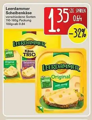 WEZ Leerdammer Scheibenkäse Angebot